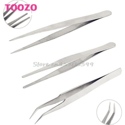 3Pcs Precision Repair Mounting Tool Set Electronic Stainless Steel Tweezers G08 Whosale&DropShip