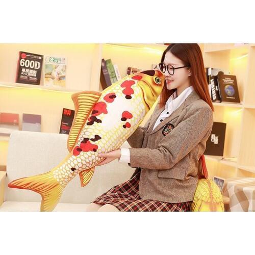 New plush Carp fish toy stuffed colourful carp design pillow doll gift about 90cm 2854