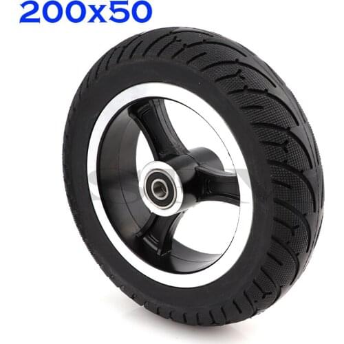 200x50 SOILD WHEEL FOR Electric Scooter Tyre With Wheel Hub 8" Scooter Tyre Aluminium Alloy Wheel Electric Vehicle