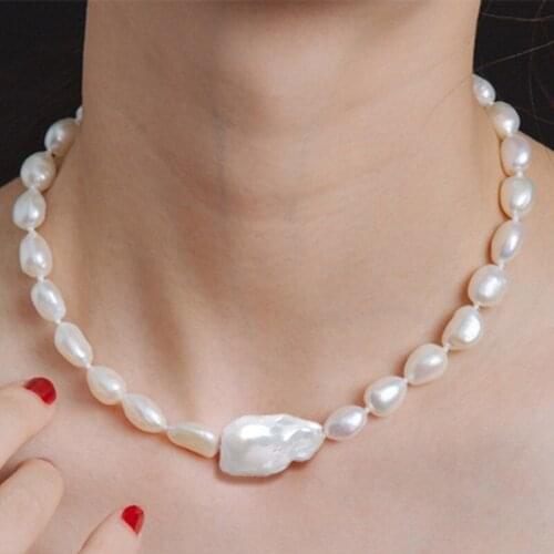Liemjee Simplicity Irregular Pearls Necklace Fashion Personality Jewelry For Women Feature Namour Charm Gift All Seasons