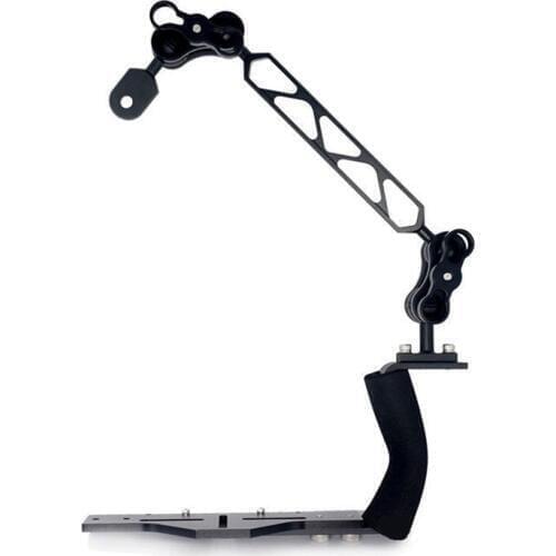 Scuba 200mm 8 inch Diving Underwater Extend Arm Bracket System - Base Tray Single Handle for Waterproof Housing And Flashlight