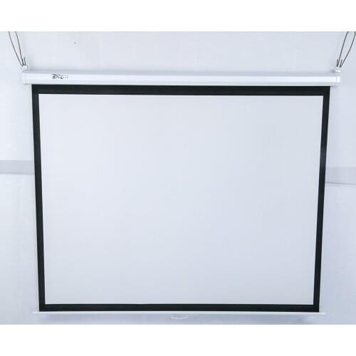 Manual Projector Screen Portable 16:9 100 inch Matt White HD