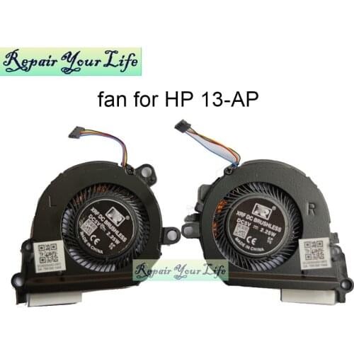 Laptop radiator cooling Fan for HP Spectre X360 13-AP 13-AP0033DX L41175 L41203 001 ND55C03 18C07 18C06 CPU GPU Fans Cooler New
