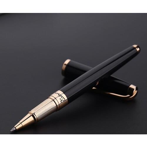 Picasso 918 Pimio Dreamy Polka Black with Gold Clip Roller Pen, Noble Gift Optional for Male and Female Business Office Pen
