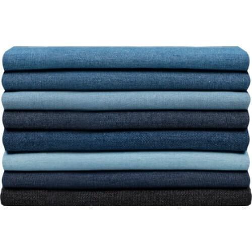 Width 59'' Thickened Washed Denim Cotton Fabric By The Half Yard For Coat Pants Shirt Apron Bag Material