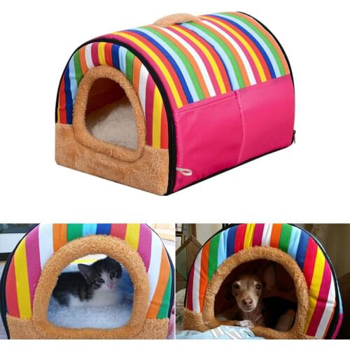 Foldable Dog House Warm Indoor Dog Bed Mat For Pet Sleeping S M L XL XXL Portable Waterproof Pet Bed House