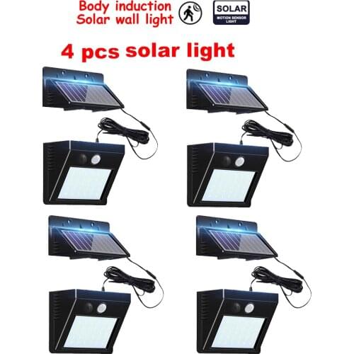 30 LED Outdoor Solar Wall Lamp PIR Motion Sensor Waterproof Light Garden Light Path Emergency Security Light 3 Sided Luminousopt