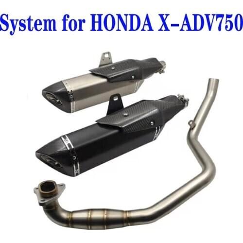 Slip-On 51mm Motorcycle Exhaust Akrap Escape Moto Header Front Link Pipe Muffler For X-ADV750 X ADV750 X-ADV XADV 750 Racing AK