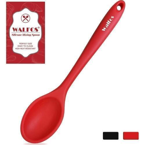 WALFOS Cake Butter Spatula Silicone Spoon Mixing Spoon Long-Handled Cooking Utensils Tableware Kitchen Soup Spoons Mixer Cooking