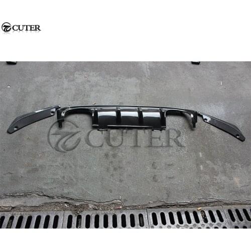 Carbon fiber Back Bumper Spoiler Diffuser four out exhaust for Honda Civic 10TH rear lip Car body kit 16-17