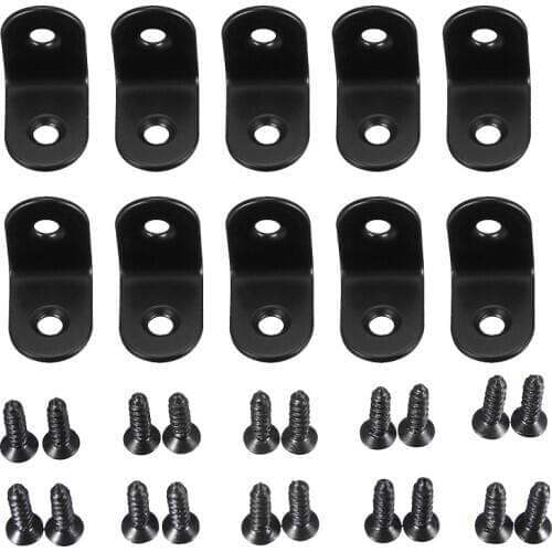 10pcs/set Stainless Steel Corner Brackets 20/40mm L-shaped Right Angle Brackets For Home Furniture Hardware