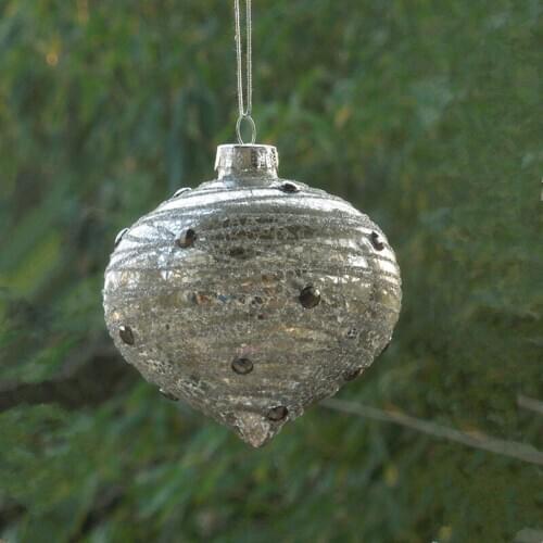 16pcs/pack Diameter=8cm Onion Shaped Glass Pendant School Window Wedding Decoration Christmas Tree Decorative Glass