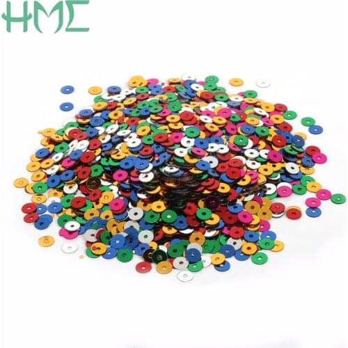 1700-4000pcs) Mixed Color 4/5/6mm Loose Sequin for Clothing Jewelry Accessories DIY Craft Scrapbooking Wedding Art Decoration