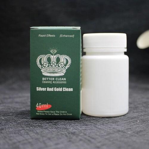 2Pcs Jewelry Cleaning Versatile Rust Remover Anti Tarnish Protection Ring Diamond Rust Detergent 40ml Silver Gold Clean