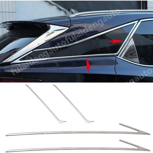 4pcs For Lexus RX350 RX450H 2016-2019 stainless steel Chrome Rear Window Side Window Trim Car Accessories