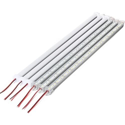 5PCS LED Rigid Bar Lights 5630SMD DC 12V 36LED with U Aluminium shell +pc cover