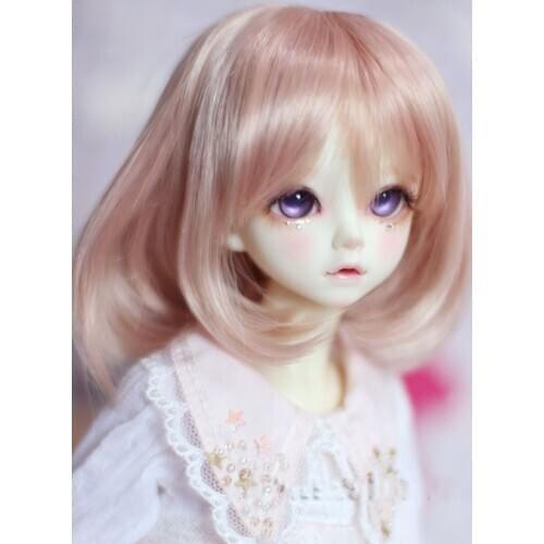 BJD doll wig is suitable for 1/3 1/4 size high temperature silk pear flower and short shoulder doll accessories
