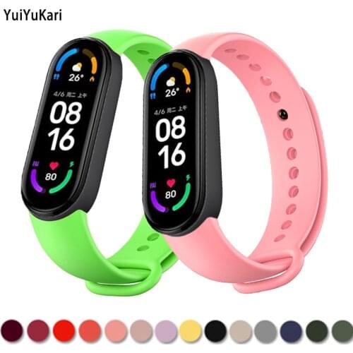 Bracelet for Mi band 6 Strap Sport Silicone Miband4 miband 5 Wrist correa Replacement Wristband for xiaomi Mi band 4 3 5 strap