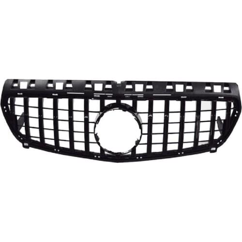 Black Car Front Bumper Upper Mesh Grill GTR Sport Style Grille For Mercedes Benz A Class W176 A200 A250 A45 2013 2014 2015