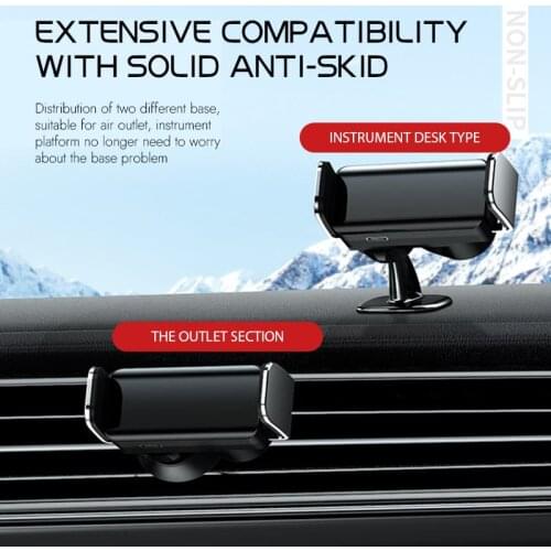 Electric Induction Mobile Phone Holder Car Mini Car Phone Holder Air Vent Stand for 4.0-6.5 Inch Mobilephone Auto Support Mount