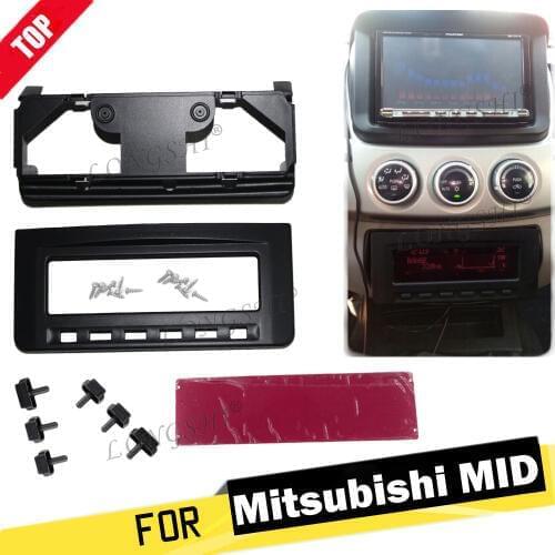 Fascia For Mitsubishi Pajero Sport Triton L200 Mornitor MID Radio DVD Middle Stereo Panel Dash Mounting Installation Trim Kit 2d