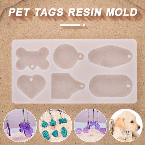 Dog Bone Resin Mold DIY Jewelry Pendant Making Mould Hanging Tags Silicone Epoxy Resin Mold Key Chain Pendant Craft Accessories