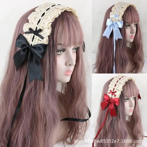 Korean Style Formal Hair Band Lolita Headdress Sweet Japanese Bow Lolita headbands hair accessories for women hair clip