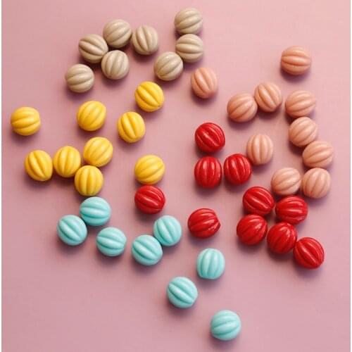 Playful Multi-color Resin Melon Edge Beads Japan DIY Guihe Beads Earrings Accessories for Making Accessories Material