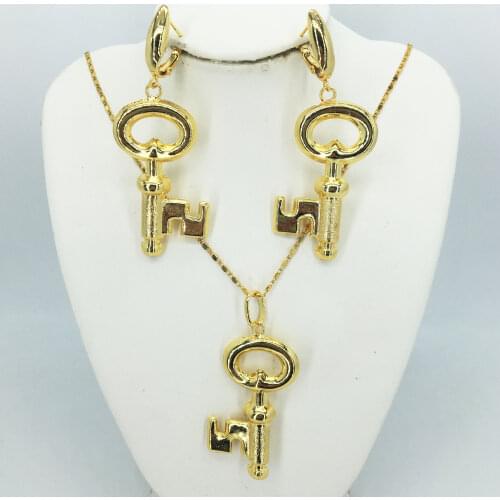 Enlarged new jewelry series African brides wedding gifts womens NECKLACES EARRINGS collection wife jewelry sets