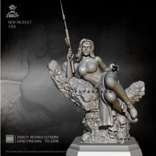 1/24 Resin model kits figure beauty colorless and self-assembled TD-2206