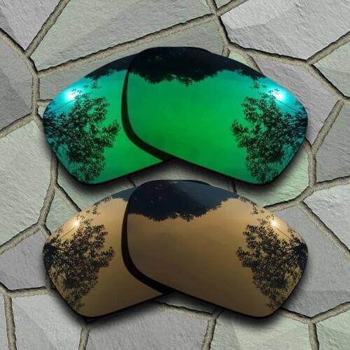 Jade Green&Bronze Copper Sunglasses Polarized Replacement Lenses for Oakley Fuel Cell