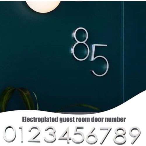 6CM 3D House Number Door Number Plate Home Number Street Mailbox Number Stickers Numbers Flat number Hotel Number Outdoor Door