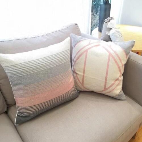 New Design 45x45cm Cotton Fabric with Flocking Cushion Case Wedding Decoration Hotel office Cushion Case Without Filler