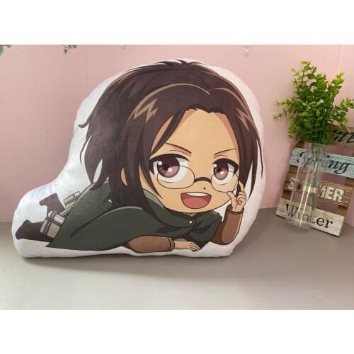 Attack On Titan Plush Anime BodyPillow Shingeki No Kyojin Mikasa Ackerman Eren Doll Double-sided Pattern Sofa Pillow Plush Toy