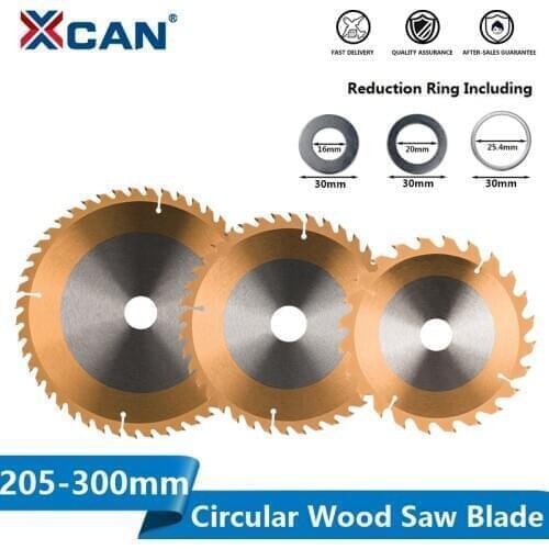XCAN Saw Blade 205-300mm TCT Cutting Disc Titanium Coated Circular Saw Blade Woodworking Tools Carbide Tipped Wood Cutting Disc