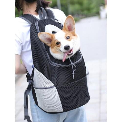 Portable Travel Dog Carrier Backpack Head Out Design Adjustable Cat Dog Shoulder Bag Easy-Fit for Outdoor Walking Hiking Camping