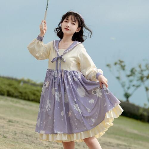 Princess tea party sweet lolita dress vintage bowknot high waist victorian dress kawaii girl gothic lolita op loli cosplay
