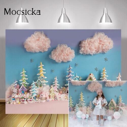 Sweet Candy Bar Portrait Backdrop Photo Studio Lollipop Paradise Newborn Children Birthday Art Background Photography Photocall