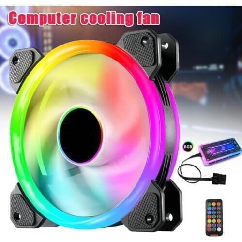 RGB Cooling Fan Computer Case Radiator Fan Adjustable RGB High Performance Quiet 120mm Case Fan PC QJY99