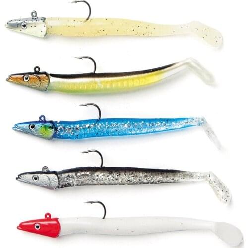 5pcs/pack 11cm 10g Weights Jig Head Soft Lure Artificial Wobber Bait Sinking Jigging Sea Fishing Fake Lure Jigging Bait Peche