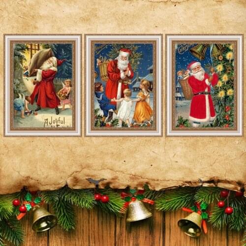 Merry Christmas Santa Claus Tin Sign Metal Poster Metal Tin Plaques Home Bar Door Vintage Decor Gift