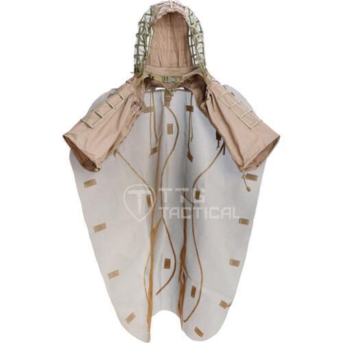 Sniper Tog Ghillie Suit Foundation with Detachable Ghillie Cape Airsoft Hunting Ghillie Poncho