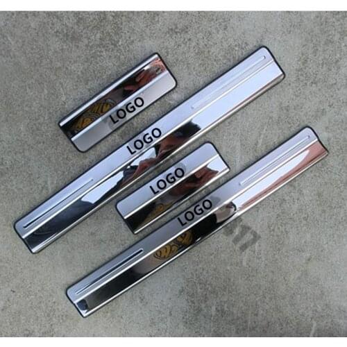 Car Styling for 2012-2018 Ford Focus 2 mk2 stianlesssteel auto door sill protector scuff plate sills guard