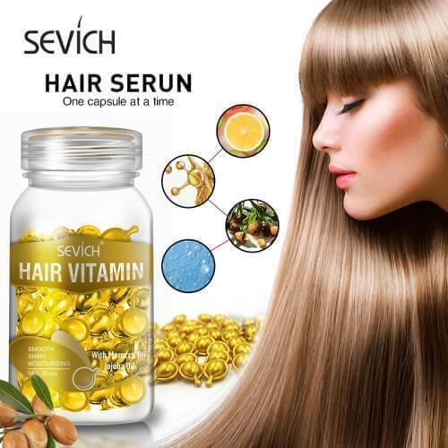 Sevich Hair Keratin Oil Hair Vitamin Treatment Serum 30 Capsules Moroccan Oil Moisturizing Hair Mask Repair Damage Hair