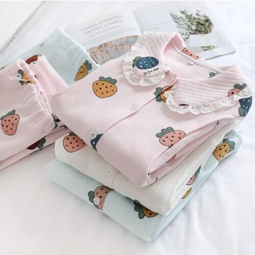 Spring autumn Cotton Maternity Nursing Sleepwear Suit Loose Sleep Lounge Wear Clothes for Pregnant Women Pregnancy Pajamas