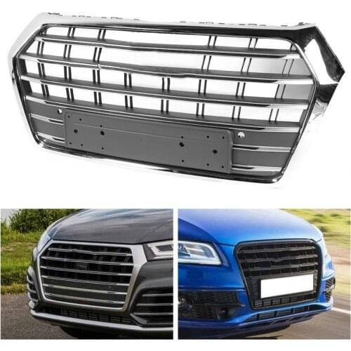 High Quality Brand New Car Modification For SQ5 Style Front Bumper Hood Mesh Grill Grille Fit for Audi Q5 2018 2019
