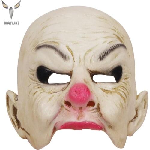 WAYLIKE reality Party Costume horror mask red noseless man mask horror Carnival Cosplay mask