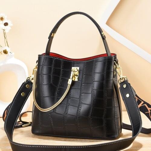 Stone Pattern Bucket Bag for Women 2021 New Fashion Single Shoulder Messenger Tote Bags Luxury Designer Purses and Handbag Gg Cc