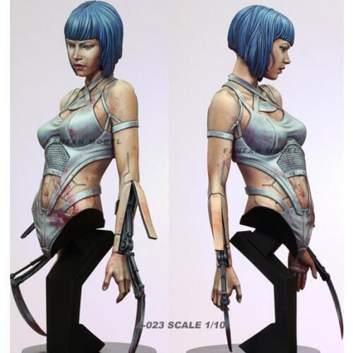 1/10 Bust Figure Resin Kits Mechanical female killer self-assembled A-051