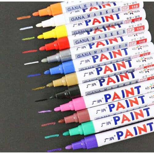 Colorful Paint Marker 12-Pack Water-based Paint Pen Soft Tip Brush Marker Pen for Writing Drawing PUO88